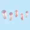 False Nails 24pcs Nail Tips Detachable Full Cover Manicure Valentine's Day Long Ballerina Fake