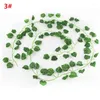 Dekorativa blommor 24st False Vine Artificial Hanging Plant Silk Green Leaf Wreath Family Office Garden Wall Greening Jungle Party Decor