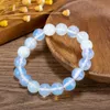 Strand pärlstav strängar boutique naturlig opal boll armband kvinnor temperament pärla gåva charm rund kedja pärlor 8mm 10mm energy smycken