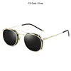 Lunettes de soleil JackJad SteamPunk Style Lens Amovible Polarized Clip On Vintage Round Metal Eyewear Lunettes de soleil 2776Lunettes de soleilLunettes de soleil Belo22