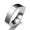 Bröllopsringar 2023 Punk 6mm Square Rostfritt stål Fashion Men's Ring For Men Valentine's Day Gift Jewelry Wholesale R5531