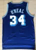 레트로 34 Shaquille Oneal 32 Basketball Jersey Shaq Neal Purple Yellow Blue Stitched Jerseys Thoughback Mens Kids