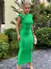 Casual Dresses BOOFEENAA Elegant Sexy Backless Maxi Dress With Shoulder Pads Women Party Gowns Solid Sleeveless Bodycon Long C92-CI25