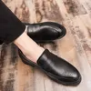 Chaussures habillées Marque Rétro Hommes Brogue Style Party Cuir Formel Mariage Appartements Oxfords Slip On Loafe 896