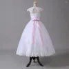 Girl Dresses Flower For Weddings Ball Gown Tulle Appliques Beaded Bow Long First Communion Little Kids Baby