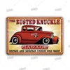 Retro Garage Old Fashion Car Poster in metallo Targa in metallo Vintage Iron Motorcycle Wall Plate Decorativo Home Decor 30X20cm W03