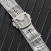 Omega007 heimdallr Luxury Mesh Band Braceletの交換アクセサリーパート230307用の20mmシルバーステンレス鋼ストラップを見る