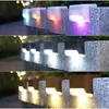 Luzes de jardim solar Luzes de lâmpada de lâmpada à prova d'água ao ar livre Ponta de piscina de piscina de escada com 2 modos de iluminação Branco/cor de cor quente