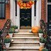 装飾花感謝祭のドア装飾ハロウィーンの結婚式の装飾秋リーフメープルブドウ植物フェイクユーカリの葉
