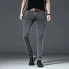 Jeans para hombres Ropa de marca Jeans para hombres Elasticidad gris Slim Skinny Business Casual Edición clásica Tipo Cómodos pantalones de mezclilla masculinos 230308