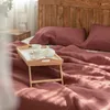 Bedding Sets Pure Linen Set Single Double Bed Home Duvet Cover Skin Friendly Fabric Solid Color King Size Quilt