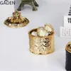 Storage Bottles Jars Europeanstyle Electroplating Ceramic Storage Jar Display Box Crown Jewelry Box with Lid Desktop Ornaments Home Storage Supplies J230301