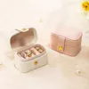 Anneau Boîte Portable Petit Bijoux Organisateur Voyage Simple Mini Cadeau Cas Boucle D'oreille Boîtes De Rangement RRA2211