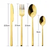 Dinnerware Sets 16Pcs Silver Knife Fork Spoon Silverware Set Stainless Steel Dinner Kitchen Western Tableware Cutlery