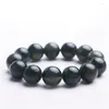 Strand 2023 Ly Vert Cheveux Rutile Quartz Cristal Perle Ronde Bracelet Extensible 17mm Mode Femmes Perles