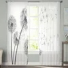 Curtain Dandelion Flower Tulle Sheer Window Curtains For Living Room The Bedroom Modern Chiffon Voile Fabric Drapes