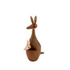 Decorative Objects Figurines Teak wood kangaroo decor kid room hand craft funny gift lovely home decoration 230307