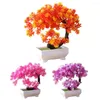 Decorative Flowers Artificial Plant Simulation Office Decor Fake Potted Bonsai Tree Desk Ornament Bouquet Wedding Stage Party Garden Home