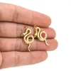 Charms Zircon Punk Snake Pendant Gold Men's Women's Necklace Jewelry Statement Diy Making Supplies Gift Charm