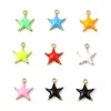 Charms Copper Ocean Jewelry Gold Color White Star Fish Enamel 10mm X 9mm 2 PCs