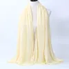 Sciarpe Musulmano Chiffon Hijab Scialli Sciarpa Delle Donne di Colore Solido Testa Avvolge Hijab Delle Signore Femme VeilScarves Kimd22