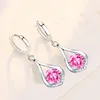 Dangle Earrings 925 Stamp Silver Plated Women Drop Fashion Cute Geometric Pendant Top Quality Zircon Earring For Wife Jewelry