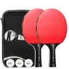 Bord Tennis Raquets 1Set 3Star Racket Kort långt handtag ITTF Godkänd 868 Gummi 7 lag med 2 racketer 3 bollar gratis svamp för nybörjare 230307