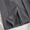 Rokken lucyever zwart grijs geplooide lange rok voor dames lente Japanse stijl high-taille rokken vrouw kantoor streetwear midi rok 230308