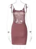 Vestidos casuales Sexy Backless Bodycon Vestido de mujer Verano Mini fiesta Sin mangas Tejer Sling Ropa femenina Moda Night Clubwear