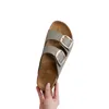 Birkens Sandalen Marke Man Slide Big Buckle Sandale Damen Schwarz Weiß Modemarke Sandalen 35-46
