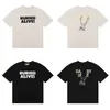 Mens and Womenes Galleryse Depts T Shirts Fashion Brand Galleryesハイストリートピンク金色のレタープリントダブルヤーンコットン5Hl