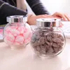 Storage Bottles Jars Alloy Lid Sealed Jar Transparent Glass Bottle Storage Creative Jar Miscellaneous Grains Candy Storage Box Kitchen Seasoning Tank J230301