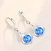 Dangle Earrings 925 Stamp Silver Plated Women Drop Fashion Cute Geometric Pendant Top Quality Zircon Earring For Wife Jewelry