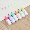 Highlighters 6PCS Cute Mini Smiling Face Pill Highlighter Lovely Cartoon Painting Pen Marking Pens Students Learn Stationery Supplies J230302