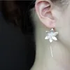 Boucles d'oreilles bohème mode grande fleur pour femmes bijoux de mariage Style d'été plante longues boucles d'oreilles marguerite Lily forme goujons 2023