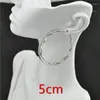 Ohrringe zum Anklipsen an die Ohren, für Damen, Modeschmuck, Accessoires, großer Kreis, vergoldet, Durchmesser 5 cm, junge Damen