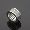 Europa America estilo moda Ring Men Lady Women Mulheres Titânio Aço Gravado B Iniciais Iniciais Configurações Três Círculos Diamond Amags Anéis US6-US9