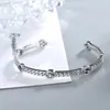 Factory wholesale 2023 New Luxury High Quality Fashion Jewelry for zhantong Thai silver new interlocking Bracelet straight jewelry