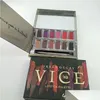 Lipstick Vice 12 Colour Lip Gloss paletta krem ​​makijaż długotrwały kosmetyki limitowana edycja upuść dostawa zdrowia u piękna usta dhnwm