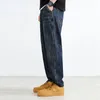 Мужские джинсы 2023 Мужские винтажные мешковатые мешковатые зимние модные джинсовые штаны мужчина свободные джинсовые брюки из корейского стиля 28-42