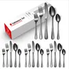 Geschirr-Sets, 20 Stück, luxuriöses Edelstahl-Besteck-Set, wiederverwendbares Besteck, Messer, Gabel, Löffel für Abendessen, Restaurant, Zuhause, Party, Hochzeitsgeschenk