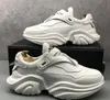 Männer 3704 Italien Echte Leder -Leder -Kleiderschuhe Mesh Sneakers atmungsaktive neue Männerschuhe Hochwertige Flat -Plattform kleine weiße Schuhflats Casual Slates Running Shoe's Ss