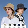 Szerokie brzegowe czapki Summer Suning Suncreen Basin Basin Kapelusz Mężczyźni i kobiety Travel Światło Blokowanie ochrony oka Visor Sun Hat Hat Unisex R230308