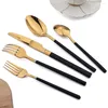 Dinnerware Sets Zoseil Tableware Set Knife Fork Tea Spoon Western Stainless Steel 30Pieces White Silver Kitchen Appliances