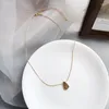 Choker Allme Simple Gold Color Metal Geometric Pendant Necklace For Women Mujer Oregelbundna mynt Minimalistiska smycken