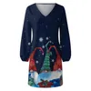 Casual Dresses Womens Christmas Long Sleeve Party Holiday Dress