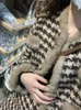 Vestidos de trabalho aristocrata francês Retro Roupos Mulheres para roupas de vestido Tweed Tweed 2pcs Conjuntos de saias da plovers grade vintage moda