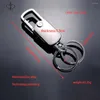 Keychains RoyalBeier Cool Design Gepersonaliseerde luxe roestvrijstalen metalen sleutelhanger voor mannen Tool Key Holder flesopener