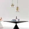 Pendellampor nordiska enkelt moderna maneter lutning glasbelysning matsal möbler restaurang café sovrum sängkök