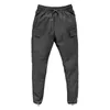 Calça masculina mensagens à prova d'água de moletom durável bolsões fitness casual jogger homens lápis Esporte ao ar livre de corrida